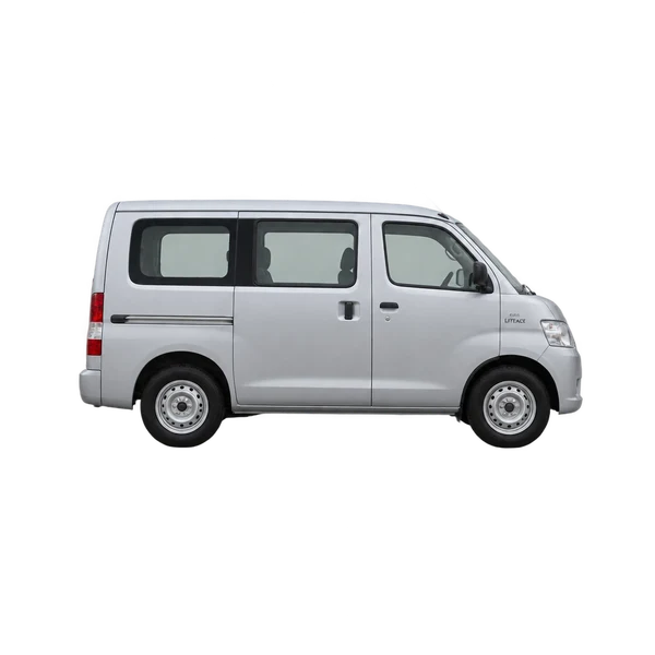 Toyota Liteace 2015 باللون فضي، منظر منظر جانبي (باتجاه اليمين)