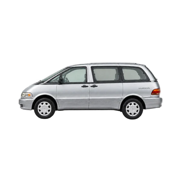 Toyota Lucida 1995 باللون فضي، منظر جانبي (متجه إلى اليسار)