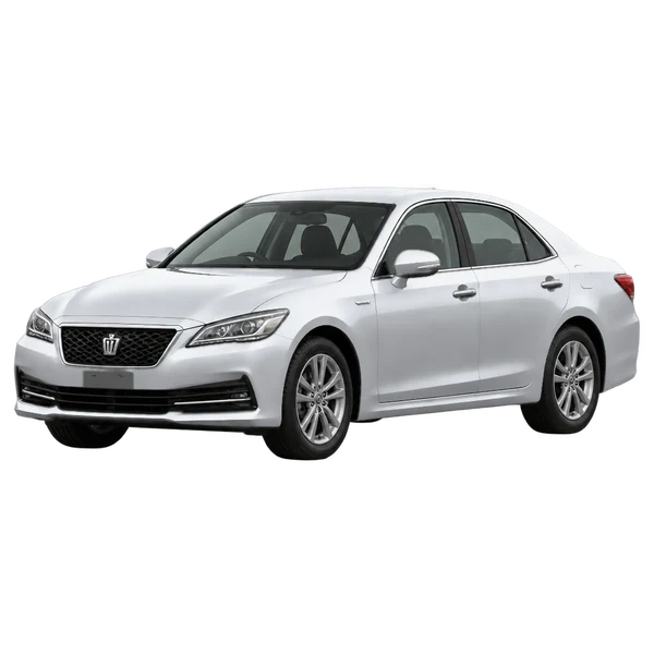 2021 Toyota Mark II in Silber, Ansicht: Dreiviertelansicht vorne (nach links gerichtet)
