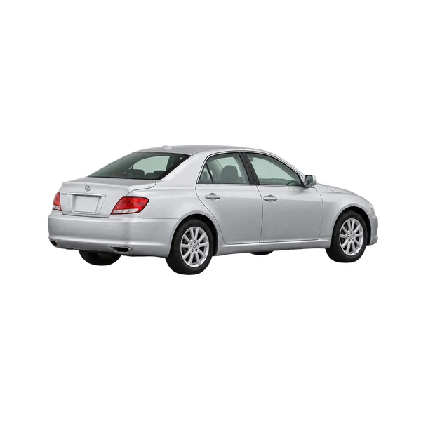 Toyota Markx 2005 prata, vista três quartos traseira (voltada para a esquerda)