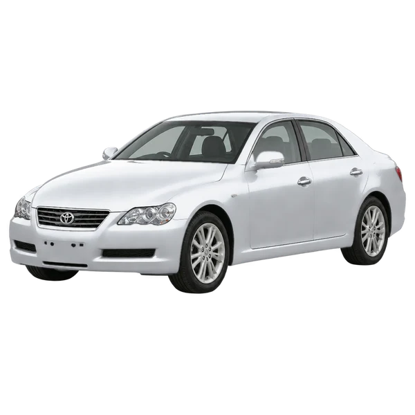 Toyota Markx 2007 argent, vue trois-quarts avant (orienté vers la gauche)