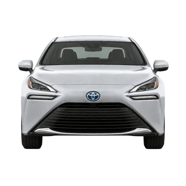 Toyota Mirai 2020 باللون فضي، منظر أمامي