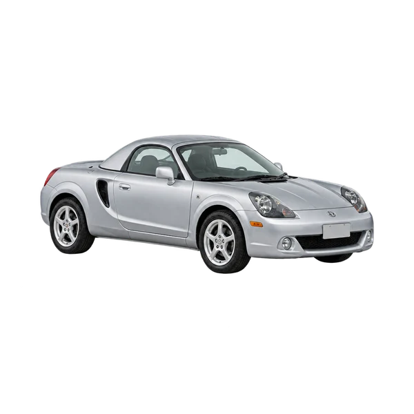 Toyota MR 2000 argent, vue trois-quarts avant (orienté vers la gauche)