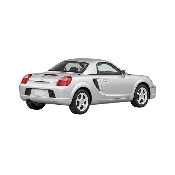 Toyota MR 2000 argent, vue trois-quarts arrière (orienté vers la gauche)