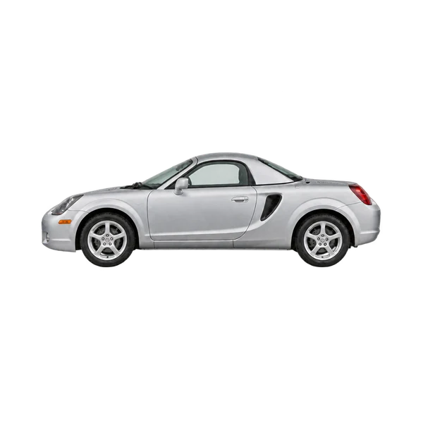 Toyota MR 2000 argent, vue côté (vers la gauche)