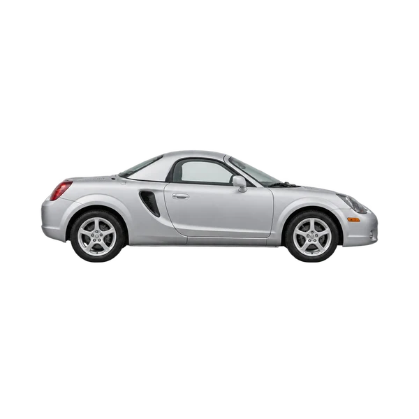 Toyota MR 2000 argent, vue profil (tourné vers la droite)