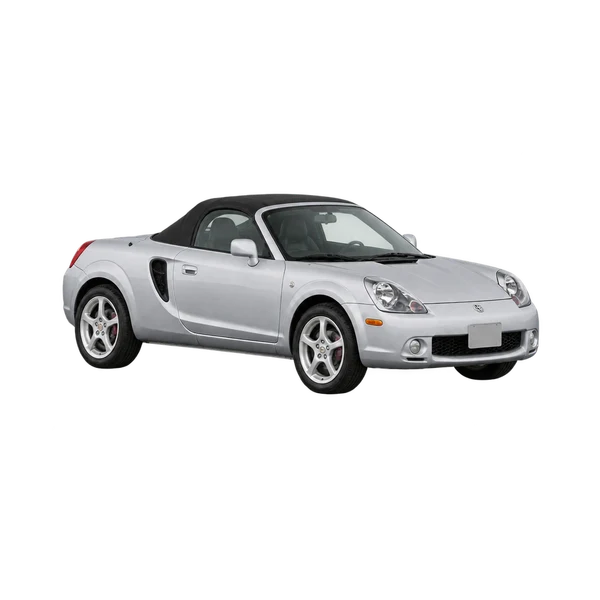 Toyota MR 2005 en plateado, vista frontal tres cuartos (hacia la izquierda)