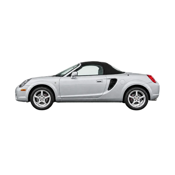 Toyota MR 2005 en plateado, vista lateral (mirando a la izquierda)