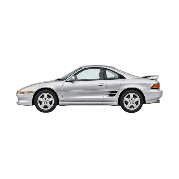 Toyota MR2 1995 en plateado, vista lateral (mirando a la izquierda)
