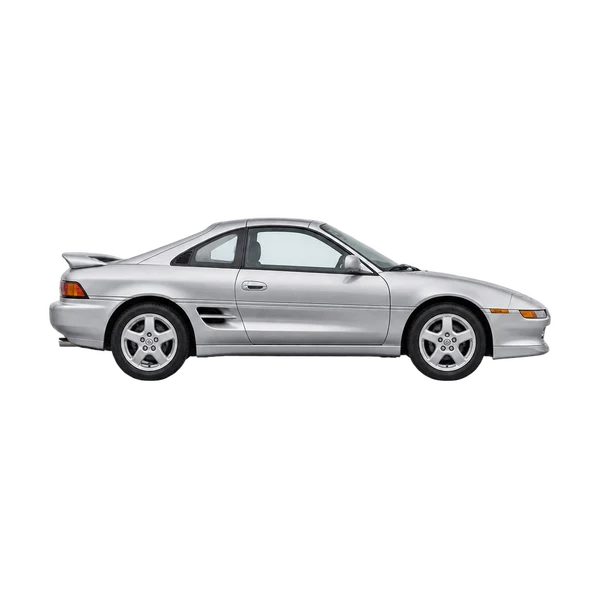 Toyota MR2 1995 en plateado, vista lateral (hacia la derecha)