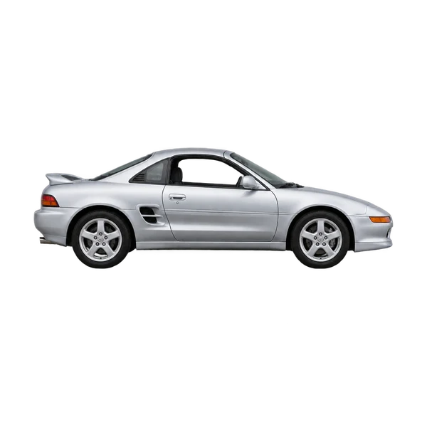 Toyota MR2 2000 argent, vue profil (tourné vers la droite)