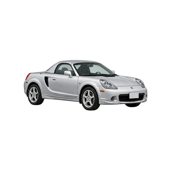 Toyota MR2 2005 باللون فضي، منظر منظر أمامي بزاوية ثلاثة أرباع (متجه لليسار)
