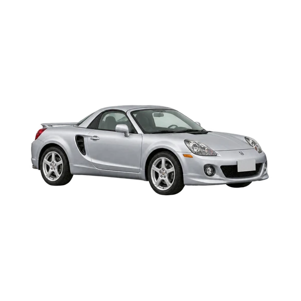 Toyota MR2 2015 en plateado, vista frontal tres cuartos (hacia la izquierda)