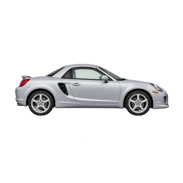Toyota MR2 2015 en plateado, vista lateral (hacia la derecha)