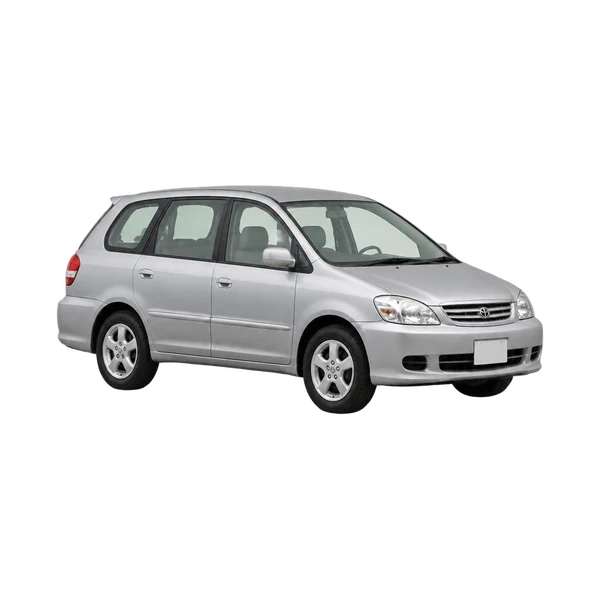Toyota Nadia 2000 باللون فضي، منظر منظر أمامي بزاوية ثلاثة أرباع (متجه لليسار)
