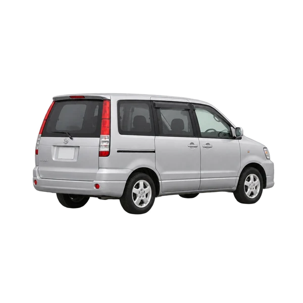 Toyota Noah 2000 argent, vue trois-quarts arrière (orienté vers la gauche)