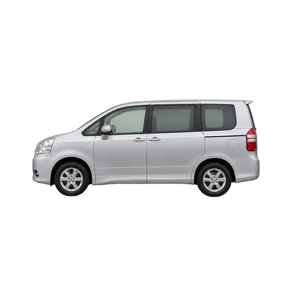 Toyota Noah 2010 argent, vue côté (vers la gauche)