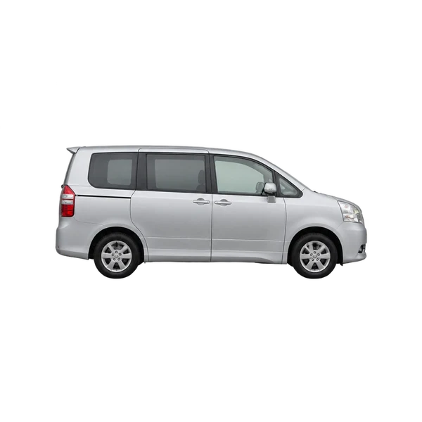 Toyota Noah 2010 argent, vue profil (tourné vers la droite)