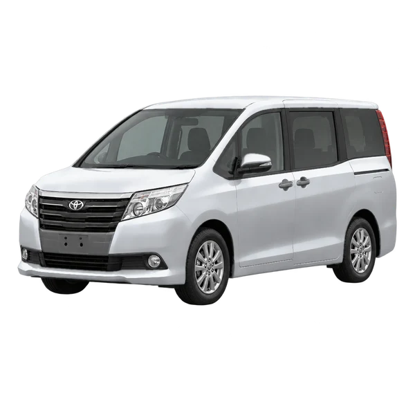 Toyota Noah 2016 argent, vue trois-quarts avant (orienté vers la gauche)
