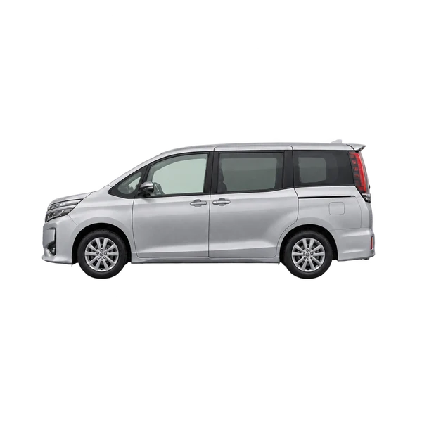 Toyota Noah 2020 argent, vue côté (vers la gauche)