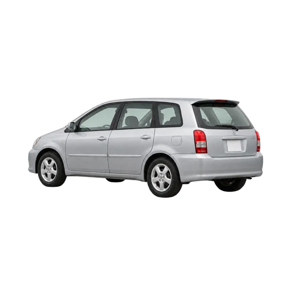 2000 Toyota OPA in Silber, Ansicht: Dreiviertelansicht von hinten (nach links gerichtet)