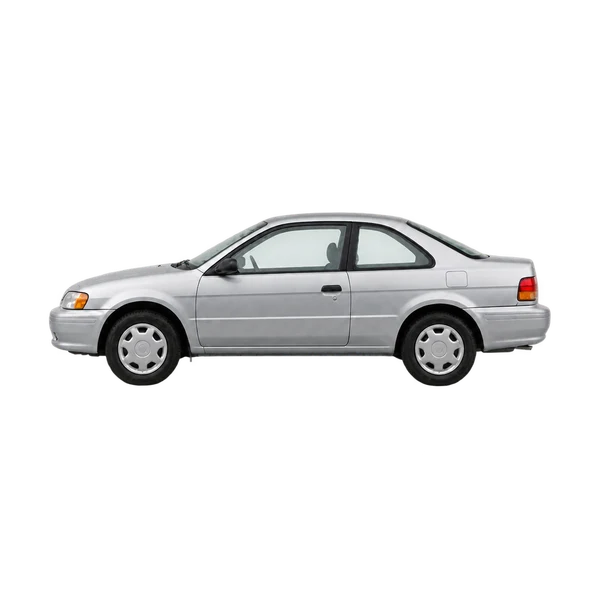 Toyota Paseo 1994 باللون فضي، منظر جانبي (متجه إلى اليسار)