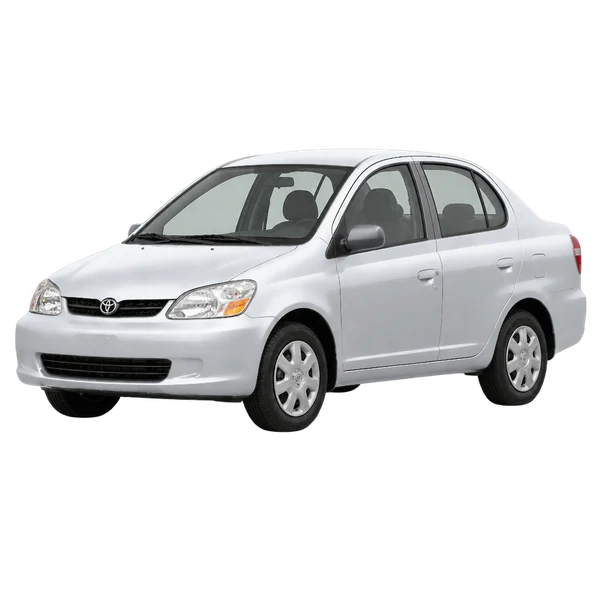Toyota Platz 2000 argent, vue trois-quarts avant (orienté vers la gauche)