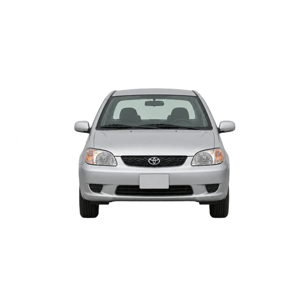 Toyota Platz 2005 باللون فضي، منظر أمامي