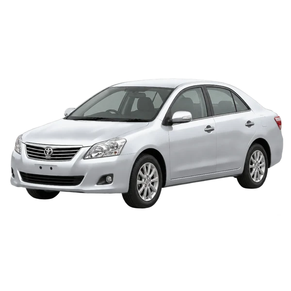 Toyota Premio 2010 en plateado, vista frontal tres cuartos (hacia la izquierda)