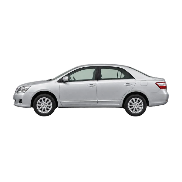 Toyota Premio 2010 en plateado, vista lateral (mirando a la izquierda)