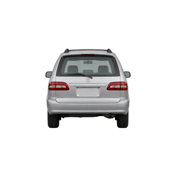 シルバーの2000 Toyota Previa（リアビュー）