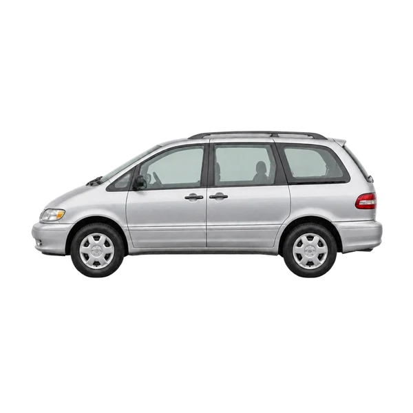シルバーの2000 Toyota Previa（側面（左向き）ビュー）