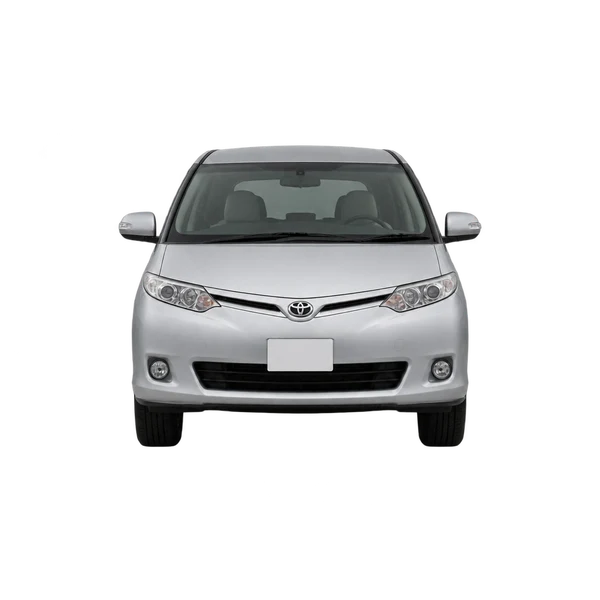 シルバーの2010 Toyota Previa（正面ビュー）