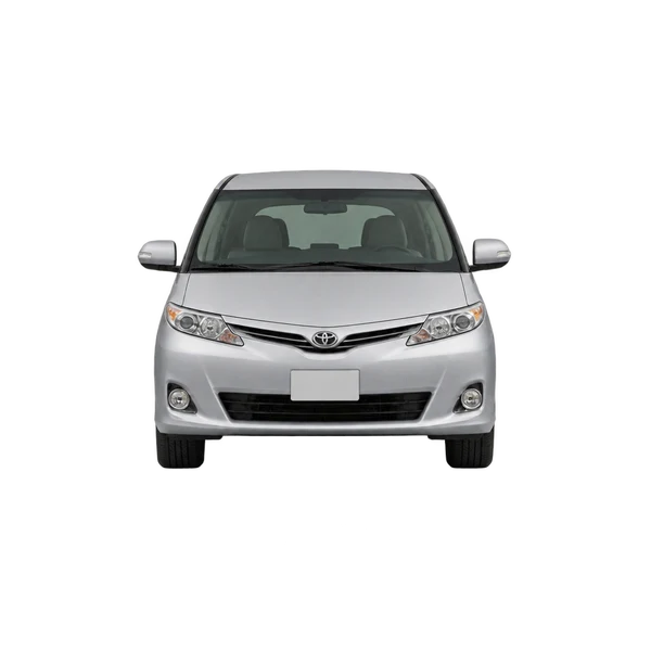 Toyota Previa 2015 باللون فضي، منظر أمامي