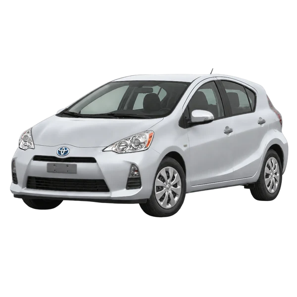 2017 Toyota Prius C in Silber, Ansicht: Dreiviertelansicht vorne (nach links gerichtet)