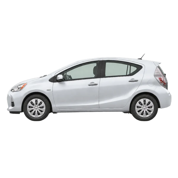 2017 Toyota Prius C in Silber, Ansicht: Seite (nach links gerichtet)