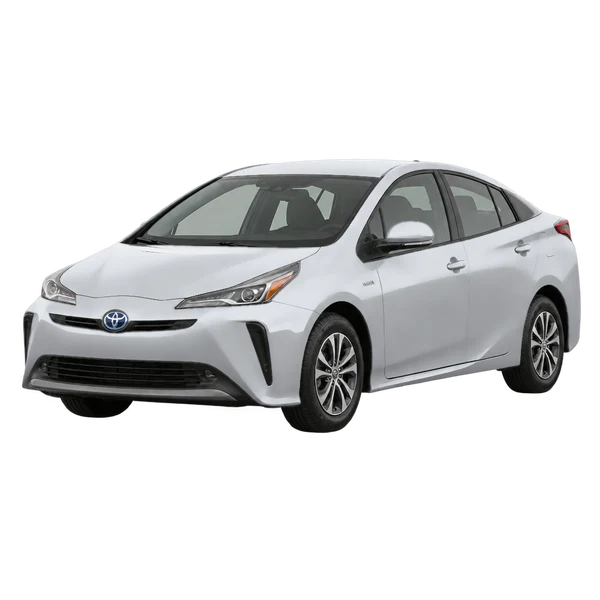 シルバーの2021 Toyota Prius Plus(フロントスリークォーター(左向き)ビュー)