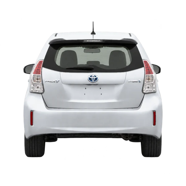 Toyota Prius V 2016 en plateado, vista trasera