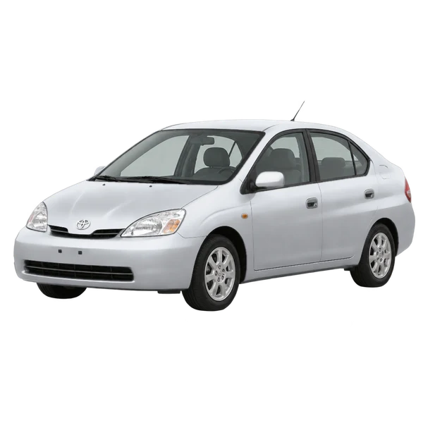 2002 Toyota Prius in Silber, Ansicht: Dreiviertelansicht vorne (nach links gerichtet)