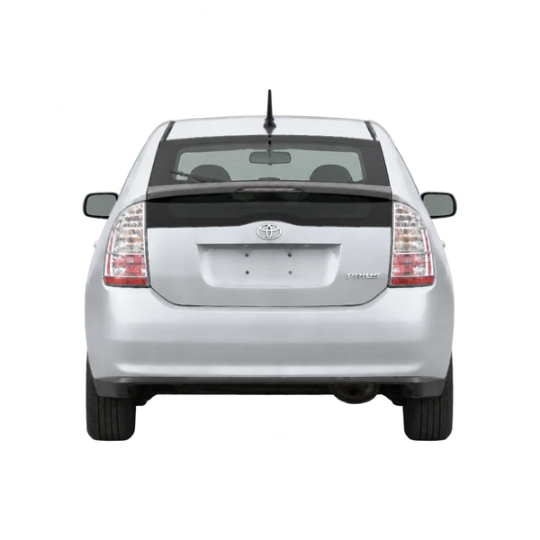 Toyota Prius 2004 باللون فضي، منظر من الخلف