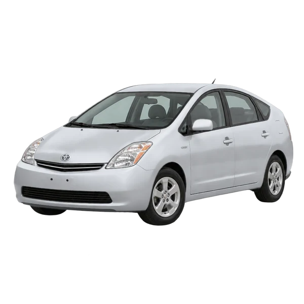 2005 Toyota Prius in Silber, Ansicht: Dreiviertelansicht vorne (nach links gerichtet)