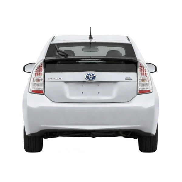 Toyota Prius 2011 en plateado, vista trasera