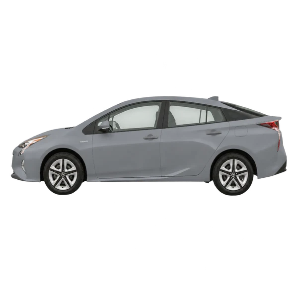 Toyota Prius 2020 en gris, vista lateral (mirando a la izquierda)