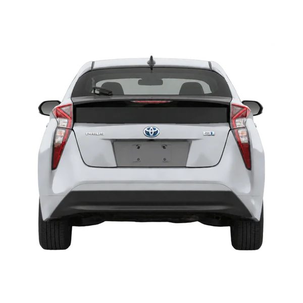 Toyota Prius 2020 en plateado, vista trasera