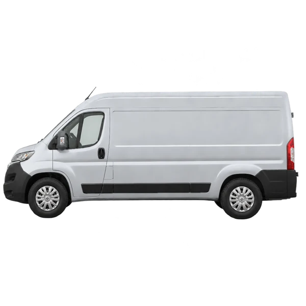 Toyota Proace Max 2025 prata, vista lateral (voltada para a esquerda)