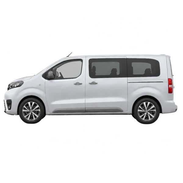 silver 2024 Toyota Proace Verso side (facing left) view