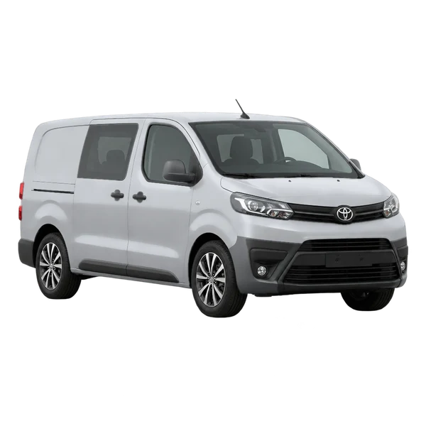 Toyota Proace 2025 argent, vue trois-quarts avant (orienté vers la gauche)