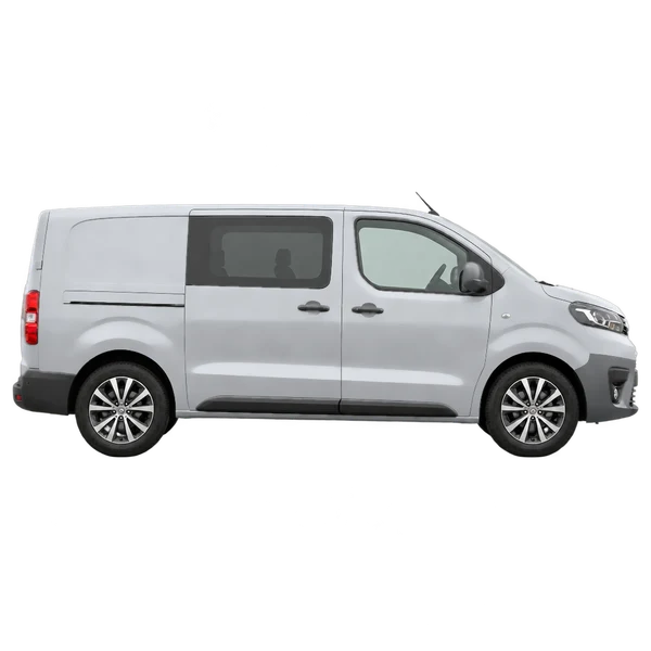 Toyota Proace 2025 argent, vue profil (tourné vers la droite)