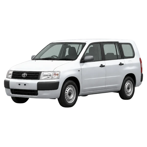 2005 Toyota Probox in Silber, Ansicht: Dreiviertelansicht vorne (nach links gerichtet)