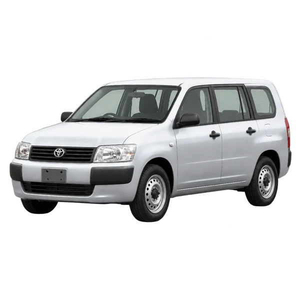 2011 Toyota Probox in Silber, Ansicht: Dreiviertelansicht vorne (nach links gerichtet)